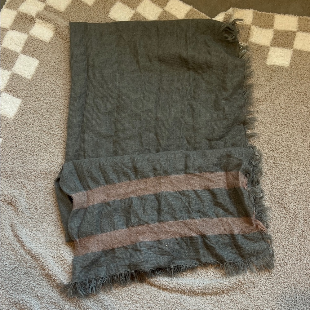 Francesca's Collections Charcoal and Taupe Scarf